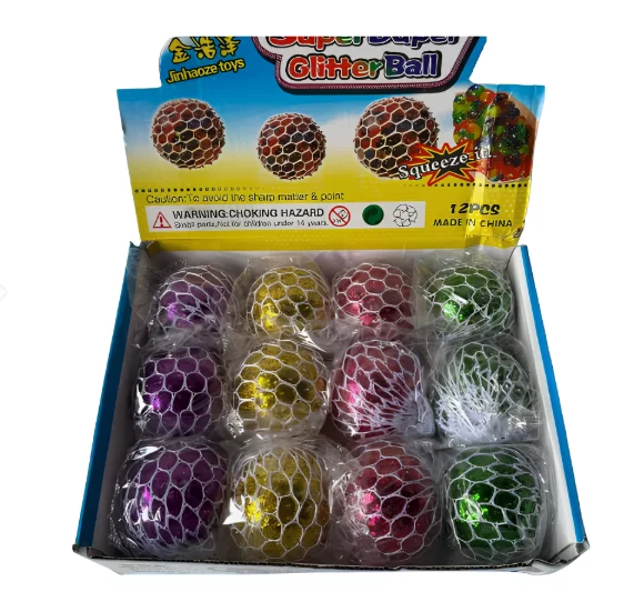 Игрушка-мялка Мозги, 6 см, 12 шт, мультиколор